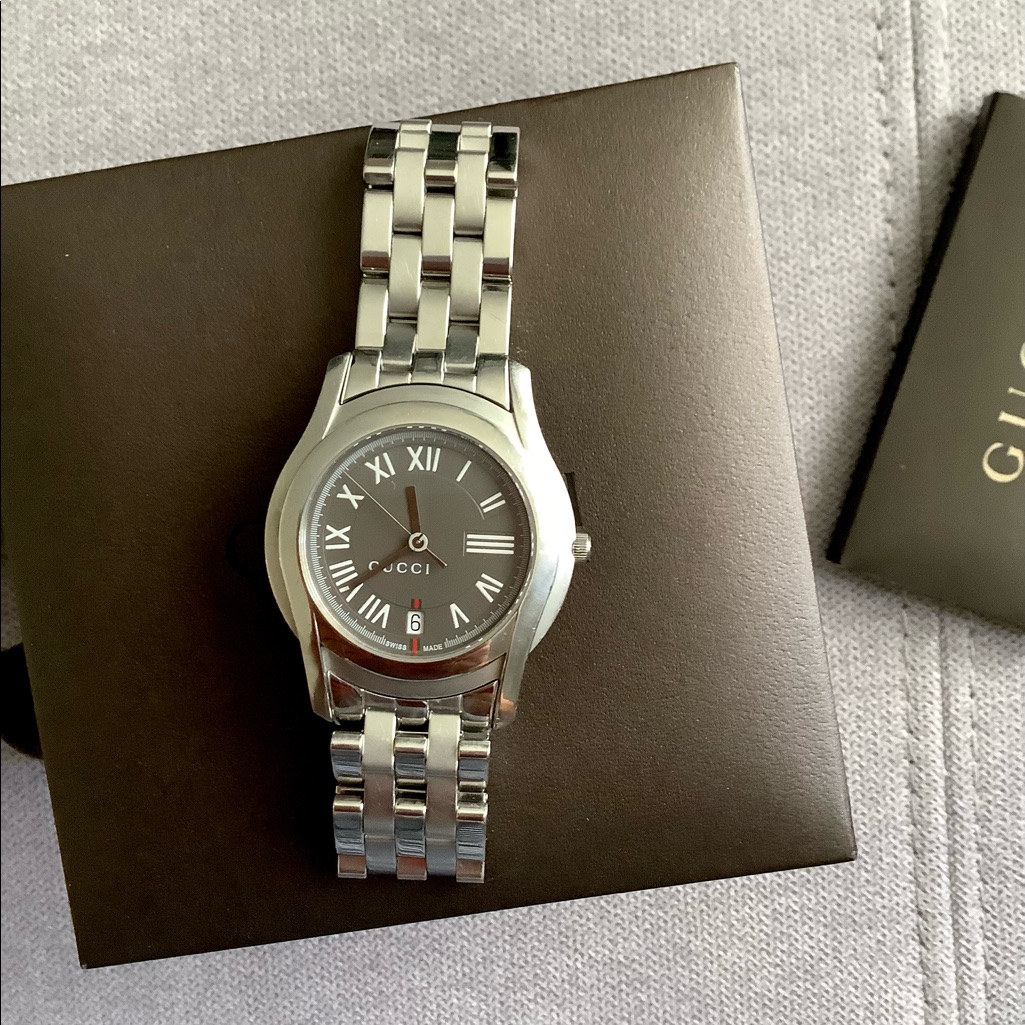 Mens Gucci Stainless Steel Watch Nice